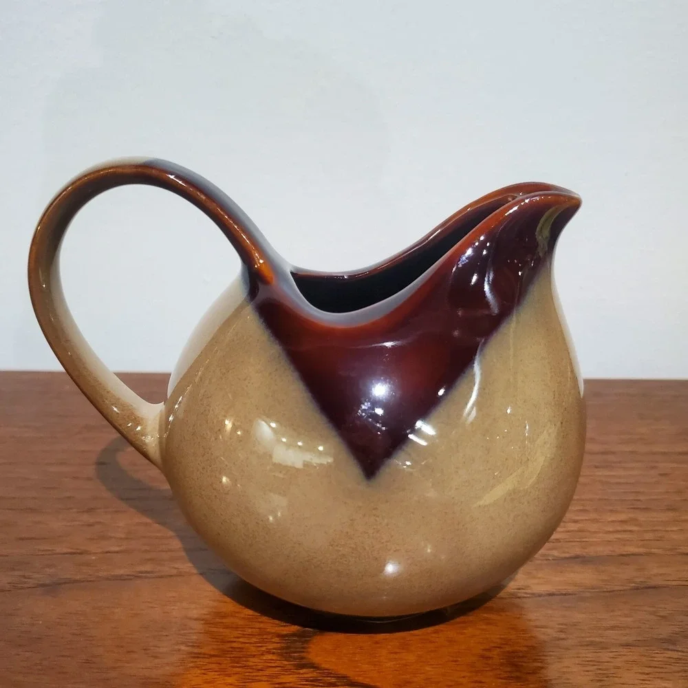 Sango‎ Nova Brown Creamer and single coffee cup